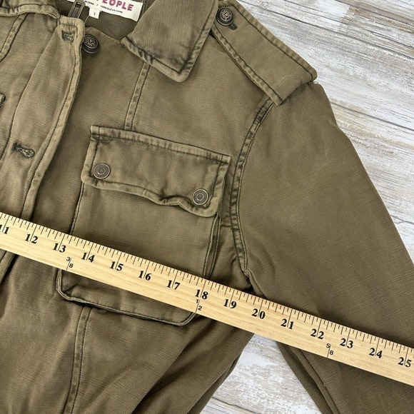 NWT Free People Not Your Brothers Surplus Military Jacket Army Green Women Small - Picture 14 of 16
